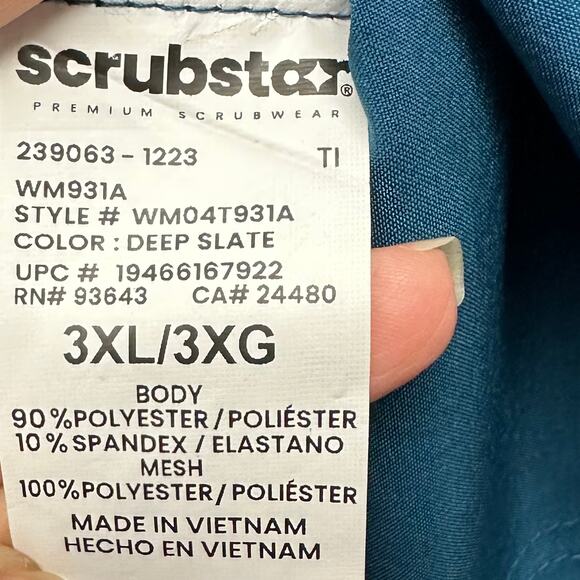 NWT! Scrubstar Women’s Sz 3XL Scrub Set V-Neck Collared Top Jogger Style Pant - Picture 16 of 17